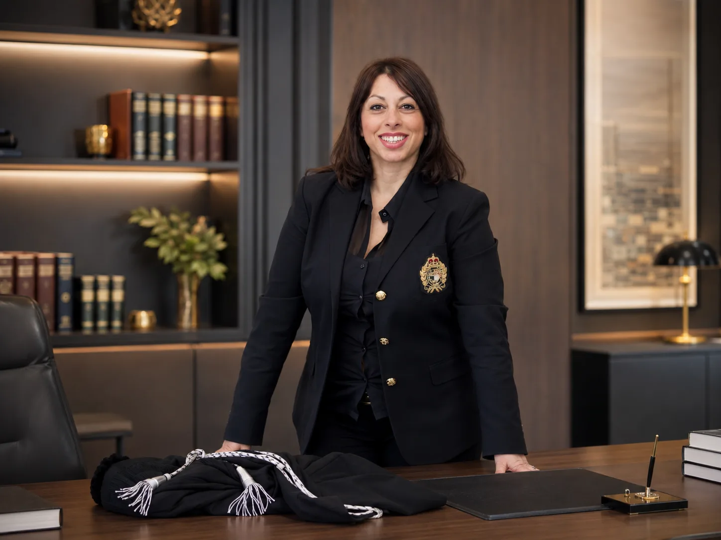 Avv. Federica Del Monte in toga per assistenza in Cassazione penale